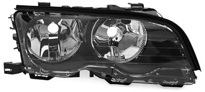 EDA PREMIUM auto Scheinwerfer Rechts 63126904276 passend für BMW 3 E46 COUPE/CABRIO, 05.99-01 mit Motor, schwarz,ohne Glühbirnen
