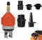 SUP-Pumpenadapter,Paddleboard-Pumpenadapter,Aufblasbarer Luftventilkonverter,Tragbarer SUP Ventiladapter,Ventiladapter Sup Ventil für Schlauchboote/Stand Up Paddle Board/Aufblasbares Bett/Beiboot