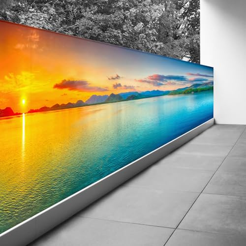 Lumalea Brise Vue Trompe l'oeil - 120x480 cm - Couché de Soleil 3617689693446