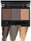 Augenbrauenpuder-Set mit abgewinkeltem Pinsel und Spiegel, mehrfarbige Palette für individuelle Augenbrauenfarben (Deep Espresso + Ash Taupe + Soft Caramel)