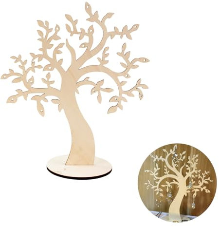 OHREN Porte-Bijoux en Bois Élégant - Arbre à Bijoux Décoratif pour la Maison - Organisateur de Bijoux Compact et Pratique