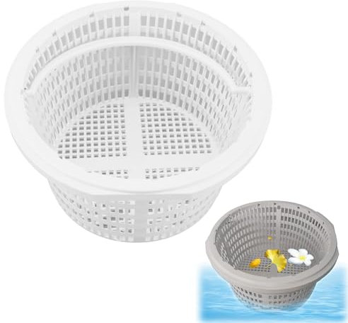 Pool Skimmerkorb- 16cm&19cm Ersatz Skimmer Korb, Mehrzweck-Skimmer-Filterkorb für Poolreinigung Ersatz-Skimmerkorb Pool Vorfilter Mit Griff Poolzubehör Zum Entfernen Von Blättern Und Schmutz (16 CM)