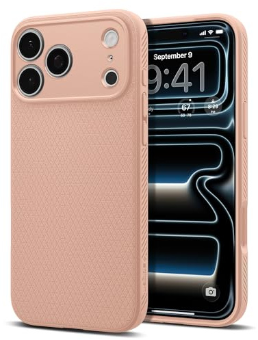 Spigen Liquid Air Phone Case Compatible with iPhone 17 Pro Max [Military-Grade Drop Protection] - Rose Titanium