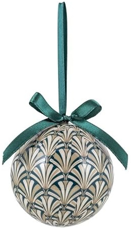 Set 12 Palline di Natale Art Deco Palme Verdi Ø 7,5 cm