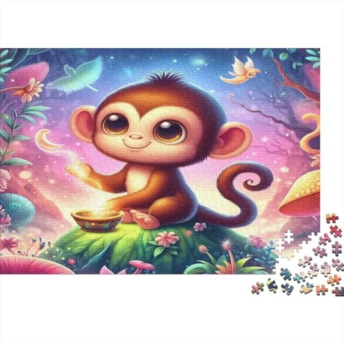 Monkey Forest Flower 1000pcs Puzzle For Family Challenging