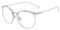 ALWAYSUV Retro Fashion Klassische runde Brille Metall Vollrahmen klare Linsenbrille für Frauen/Männer