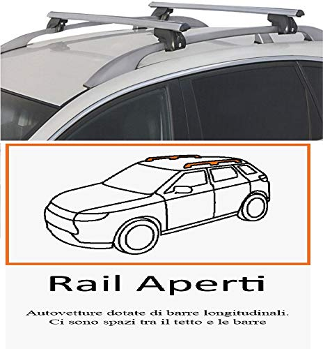 Green Valley – 2 Barres de Toit Aluminium Trax 120 cm – Véhicules avec Barres longitudinales Standard Railing Ouvert - Capacité 90 kg