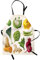 ABAKUHAUS Gemüse Kochschürze, Exotische Menü Vegan Crop Growth Chef Frische Rüben Lauch Spargel Gartenarbeit Theme, Farbfest Höhenverstellbar Waschbar Klarer Digitaldruck, Mehrfarbig
