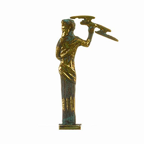 Zeus Griechischer Gott Jupiter Donner Statue Figur massiv Bronze 11,4 cm