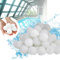 LZQ Filterbälle Filter Balls Filtermaterial 1400g ersetzen 50 kg Filtersand Sandfilteranlage für Pool Sandfilter, Weiß