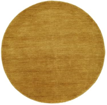 RugVista Handloom Teppich, Ø 250 cm, Senfgelb