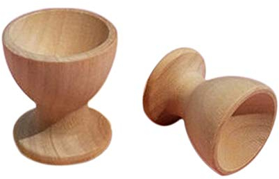 PULABO 2 Pcs Wooden Egg Cup Cutlery Tray Cup Kitchen Tray Set Boiled Eggs Breakfast Comfortable and Environmentally High-Quality Practical Security