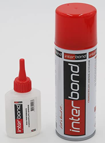 Sekundenkleber Extra Stark - Sekundenkleber mit Aktivator CA Kleber Professioneller Schnellkleber Allzweck [Klarer Sekundenkleber und Beschleunigungsspray] (50g Sekundenkleber, 200ml Aktivator)