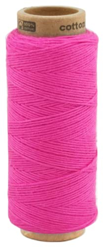 100 Meter Baumwollkordel 1,0 mm, Kordel Schnur Baumwolle Bindfaden Bäckergarn Geschenkband (0013 - Pink)