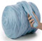 MeriWoolArt® 100% XXL Merino Wolle Garn 4-5cm Dicke Wolle Garn, Filzwolle Trockenfilzen Nassfilzen, DIY Wolle Garn Decke, Decke Baby Wolle, Arm Stricken Decke Garn Baby blau, 1Kg