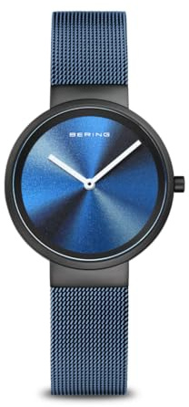 Bering Damen Quarz Uhr | Armbanduhr 31 mm Edelstahlgehäuse und Zifferblatt | Milanaisearmband | Saphierglas | 5 ATM | 19031