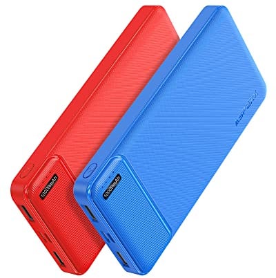 AsperX 2-Pack Power Bank Portable Charger Fast Charging 10000mAh, PowerBank USB C Input and Output, Battery Pack Compatible with iPhone, Samsung, Huawei, iPad, Tablets and More