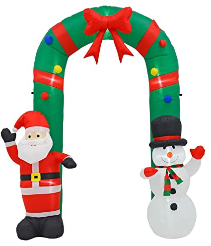 Mr Crimbo 8ft x 6.5ft Inflatable Santa Snowman Arch