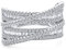 Personnalisez Une Bague Large De Cocktail À Quatre Rangs Avec Style Art Déco Pavée De Zircons Cubiques Aaa Croisée Superposée Fausse Avec Des Baguettes S Plaquée Rhodium Argenté Personnalisable.