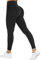 TAYOEA Damen Scruch Butt Leggings Booty Lifting Sports Gym Fitnesshosen Push up Leggings Hohe Taille ​Übung Fitness Joggen Schwarz,M