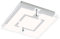 Trango 3103 IP44 Feuchtraum LED Deckenleuchte Eckig *IVY* aus Metall mit Design Motive bedrückt Glas Lampenschirm, in 3-Stufen dimmbar Badezimmer Deckenlampe, Wandleuchte, 12 Watt warmweiß LED Modul