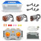 Technik Power Functions Motoren Set, 2x XL Motor, 1x Servomotor, Fernbedienung, Batteriebox, Verlängerungskabel für Technik Autos, Kompatibel mit Lego (A)