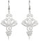 Dreamtimes Lotus Blume Dangling Ohrringe für Frauen Yoga Heilung Charms Unalome Symbol Amulett Edelstahl Schmuck Lotus Blume Buddha Yoga Ohrringe (Silber)