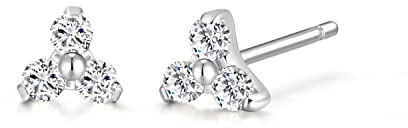 Limerencia Titan Ohrstecker für Damen Mädchen, G23 Hypoallergen Ohrringe (Dreifaltigkeit CZ)