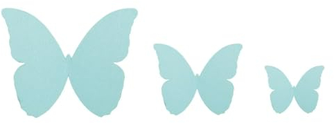 48 Stück 3D Schmetterling Wandaufkleber Abnehmbar Schmetterling Aufkleber Wandtattoos,für Heim Hochzeit Dekor Wohnzimmer Kinder-Zimmer Mädchen Küche Fenster Möbel Party Wand-Tisch-Deko,Hellblau