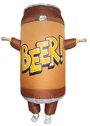 Geerypsy Aufblasbare Dosenbier kostüme für Erwachsene - Bier Aufblasbares kostüm im Fettanzug-Stil, lustiges Kostüm für Halloween-Party, Einheitsgröße