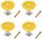 MUXSAM Vintage Flower Cabinet Knobs Ceramic Kitchen Cupboard Drawer Door Pull Handles (Yellow, 4Pcs)