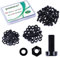 Pzsmocn 90 Stück/30 Sätze M8*20 mm Schwarzes Nylon Kunststoff Kreuzschlitz Rundkopfschrauben-Sechskantmuttern mit Isolierscheibe Standardgröße, für Heimwerker und Elektronische Montage.