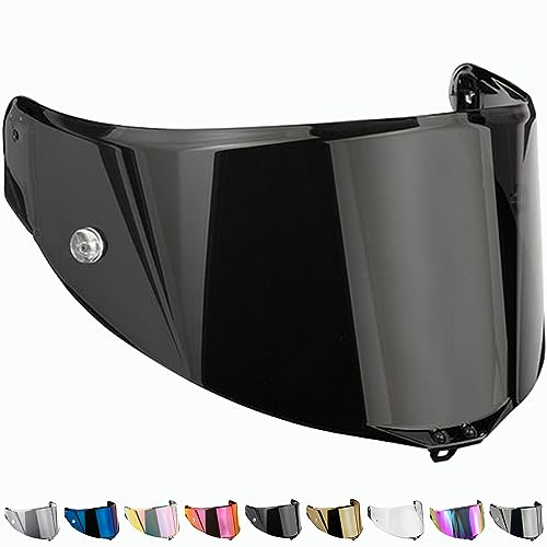 Everalo Kompatibel mit Agv Race 2 Visier - Race 3 - Pista - Pista Gp - Pista Gpr - Pista Gp RR - Corsa - Corsa R - Gt Veloce - Veloce S - Helmvisier Pinlock und Tearoff Ready (Schwarz 80%)