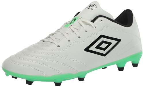 UMBRO Tocco 3 League FG, Tacos de fútbol Hombre, Blanco Negro Verde, 39.5 EU