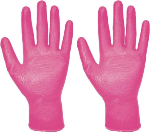 Portwest A120P9RS Men's Pu Palm Glove tools, Pink, S Pack of 2 UK