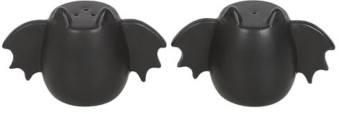 Something Different Wholesale Salz- und Pfefferstreuer mit Fledermausflügeln – einzigartiges Geschirr-Set für witzige Mahlzeiten | Halloween-Tischdekoration und Gesprächsstarterstreuer aus Kunststoff