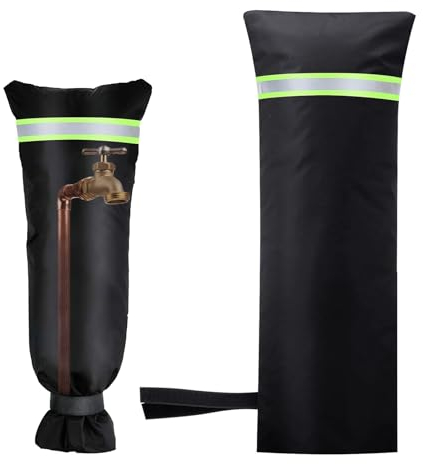 badaren 1 Pezzo Copertura per Rubinetto All'Aperto, Copri Rubinetto Giardino, Protezione per Rubinetto per l'Inverno, Copri Rubinetto Esterno, Copertura Antigelo per Rubinetto da Giardino, Nero(M)