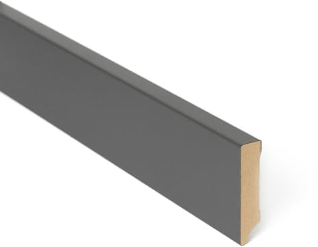 Set di 3 battiscopa Desiwa in grigio scuro, 8 x 230 cm