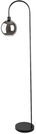 Rabalux 74025 Stehleuchte RICARDO E27 1x max.40W Metall schwarz, Glas getönt B:41cm H:160cm Ø19,5cm mit Schalter