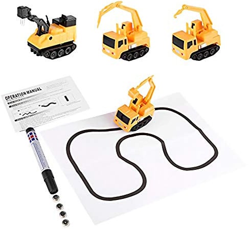Jauarta Magic Stift Induktives Auto, Automatische Folgelinie, Kunststoff Stift Induktives Automatikwagen Kenntnis der Straße Follow-Line Sie ziehen Spielzeug Kinder