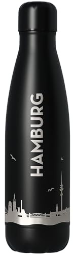 Goodtimes Trinkflasche Hamburg Skyline 500ml (Schwarz)