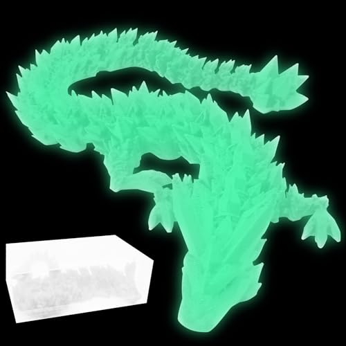 TECHEEL 3D Gedruckter Kristalldrache - Beweglicher Drache, Geheimnisvolle Drachen Spielzeug für Jungen, Kinder, Mädchen