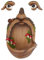 Arbre Art, Arbre Face Oiseau mangeur drôle Vieil Vieil Arbre Visage résistant aux intempéries d'oiseau Arbre résine décoratif Art d'arbre pour Jardin Yard extérieur, type1