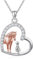 ROMANTICWORK Pferde Kette Mädchen 925 Sterling Silber Herz Pferde Anhänger Halskette Pferde Schmuck Geschenk für Damen Mädchen
