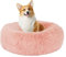 HMTOPE Orthopädisches Hundebett rund Hundekissen Hundesofa Katzenbett Donut Kuscheliges Hundekorb Waschbar, 70 cm Ø, Rosa