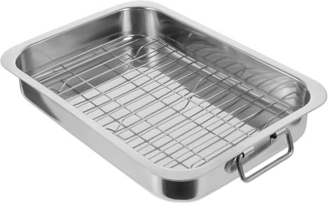 LABRIMP Ofenform Rost Edelstahl Backblech Für Backofen Mehrzweck-backform Mit Rost Für Kuchen Und Desserts