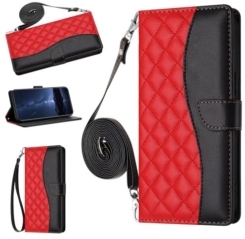 GoodcAcy Handyhülle für Realme C53/Realme C51/Realme Note 50 Hülle, Premium Leder Klapphülle [Kartenschlitzen] [Standfunktion] kompatibel mit Realme C53/Realme C51/Realme Note 50 Schutzhülle,rot