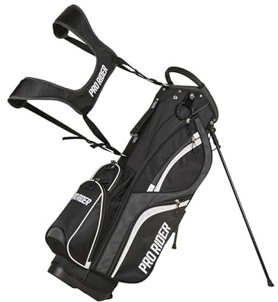 Pro Rider Deluxe Golf Bags | Mens Golf Stand OR Cart Clubs Bag | Lightweight with Carry Shoulder Strap | Full Length Club Dividers & Water Resistant Pockets (Stand Bag)