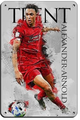 GJHTQLP Trent Alexander Arnold 1 Retro-Poster, Metall-Blechschild, schicke Kunst, Retro, Eisenmalerei, Bar, Menschen, Höhle, Café, Familie, Garage, Poster, Wanddekoration, 20 x 30 cm