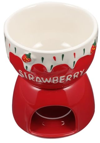 PAMINGONO Fornello Multifunzionale per Fonduta di Formaggio E Cioccolato Pentola in Ceramica per Fonduta per Riunioni